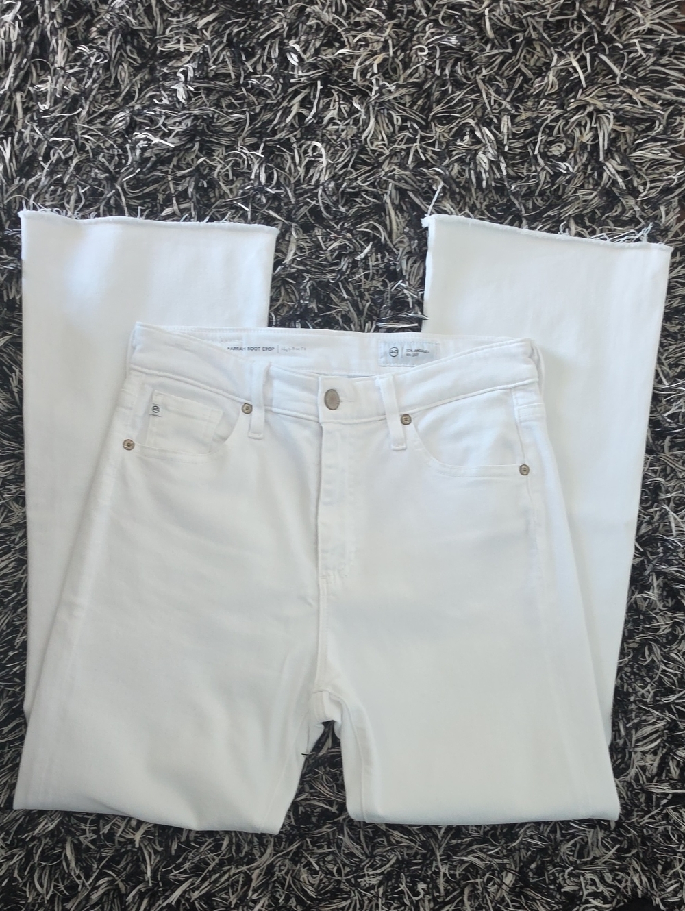 AG Adriano Goldschmied White Boot Cut Jeans